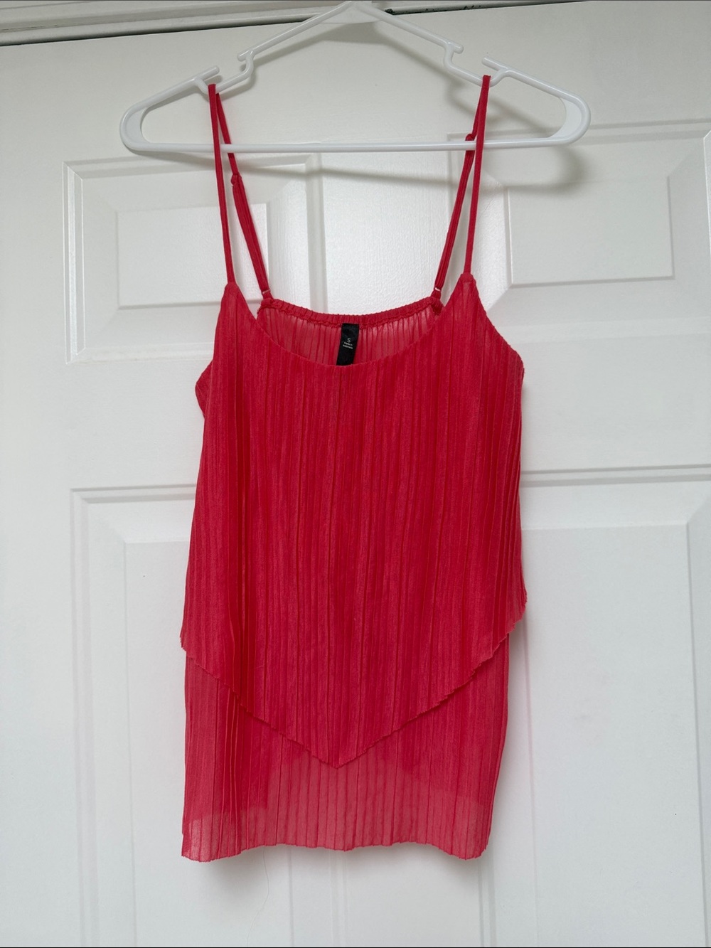 Jessica Simpson Fuchsia Layered Pleated Cami Tank